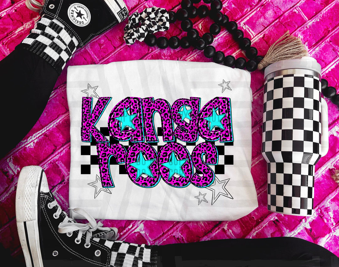 Pink Neon Leopard DTF Print
