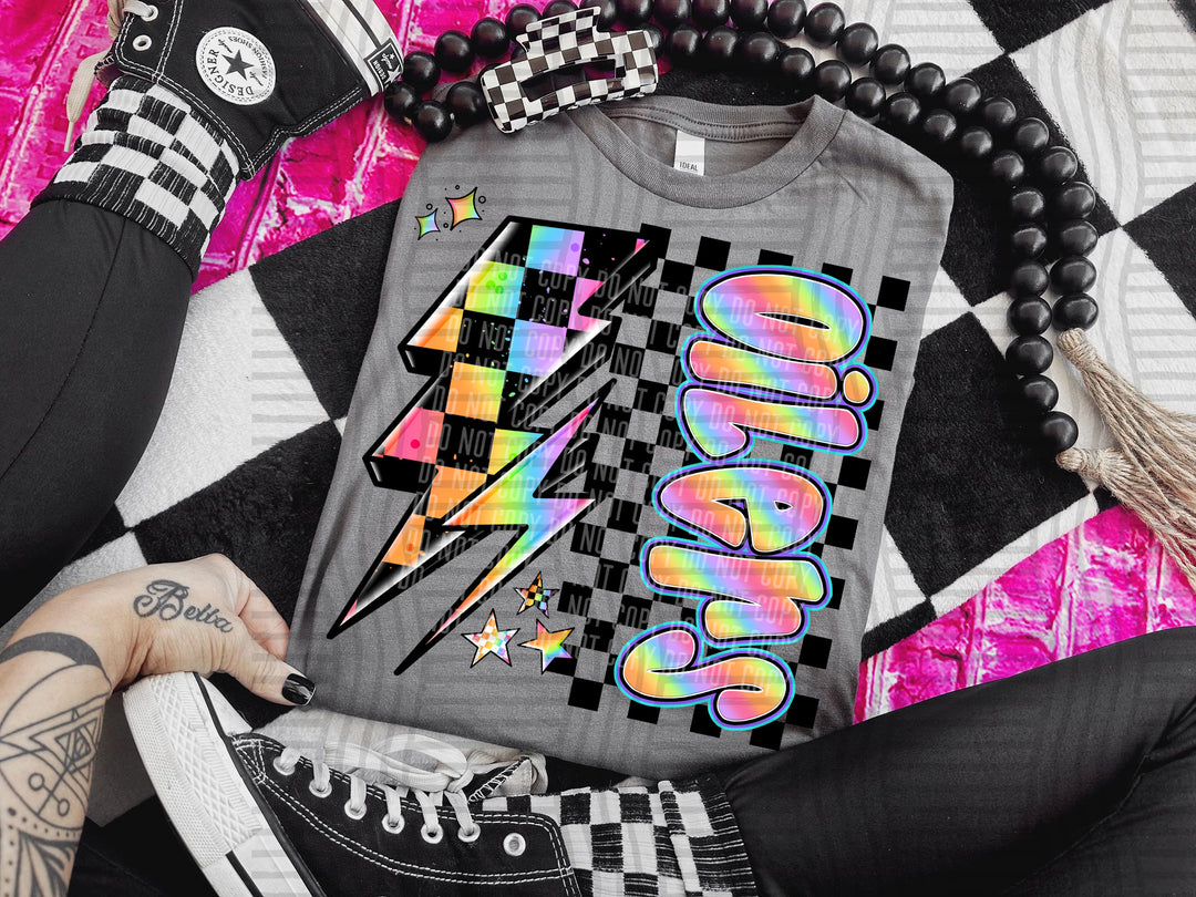 Youth Neon Side Bolt DTF Print