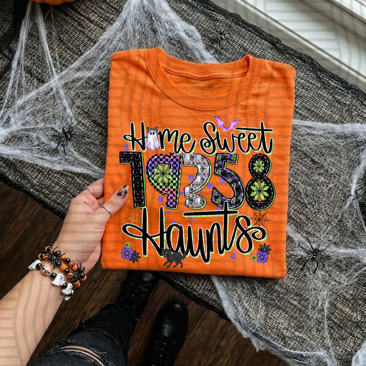 Home Sweet Haunts Zip Codes DTF Print