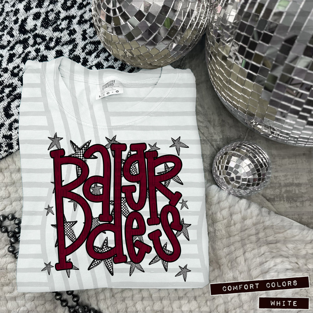 Maroon Staggered DTF Print