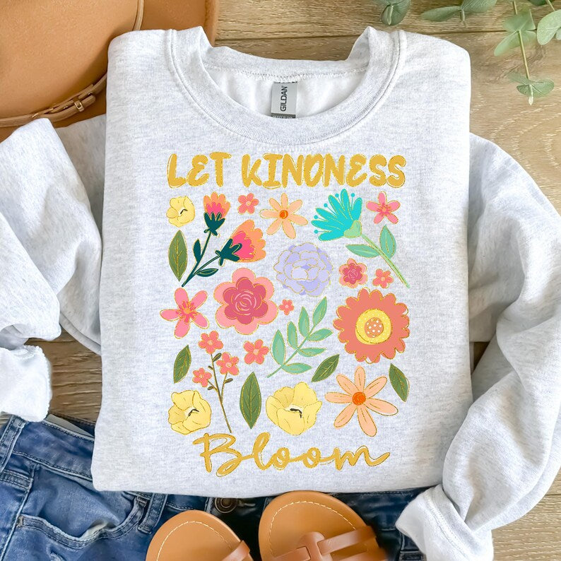 Let Kindness Bloom DTF Print