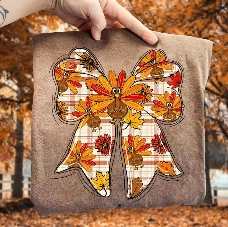Thanksgiving Bow DTF Print