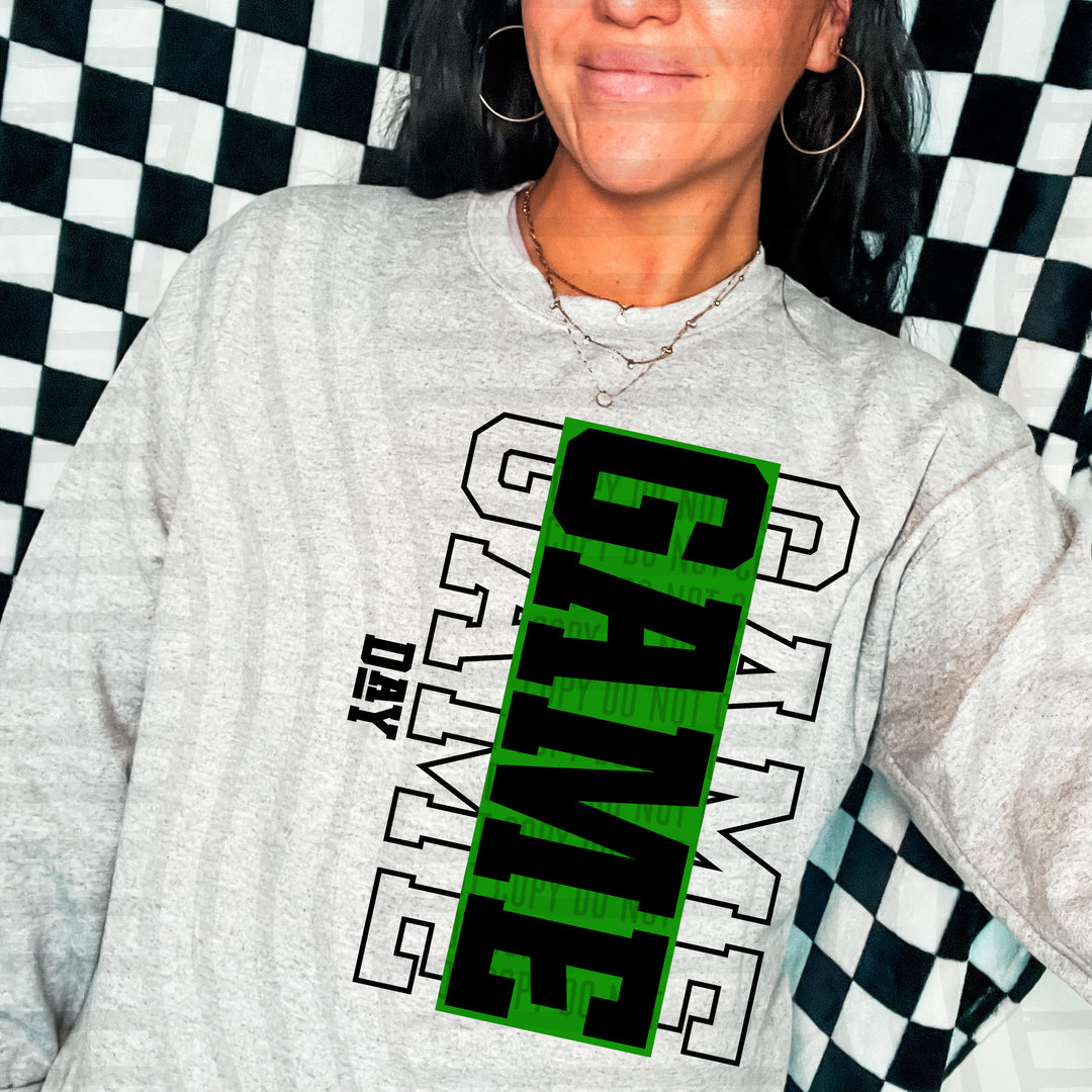 Game Day Stacked DTF Print