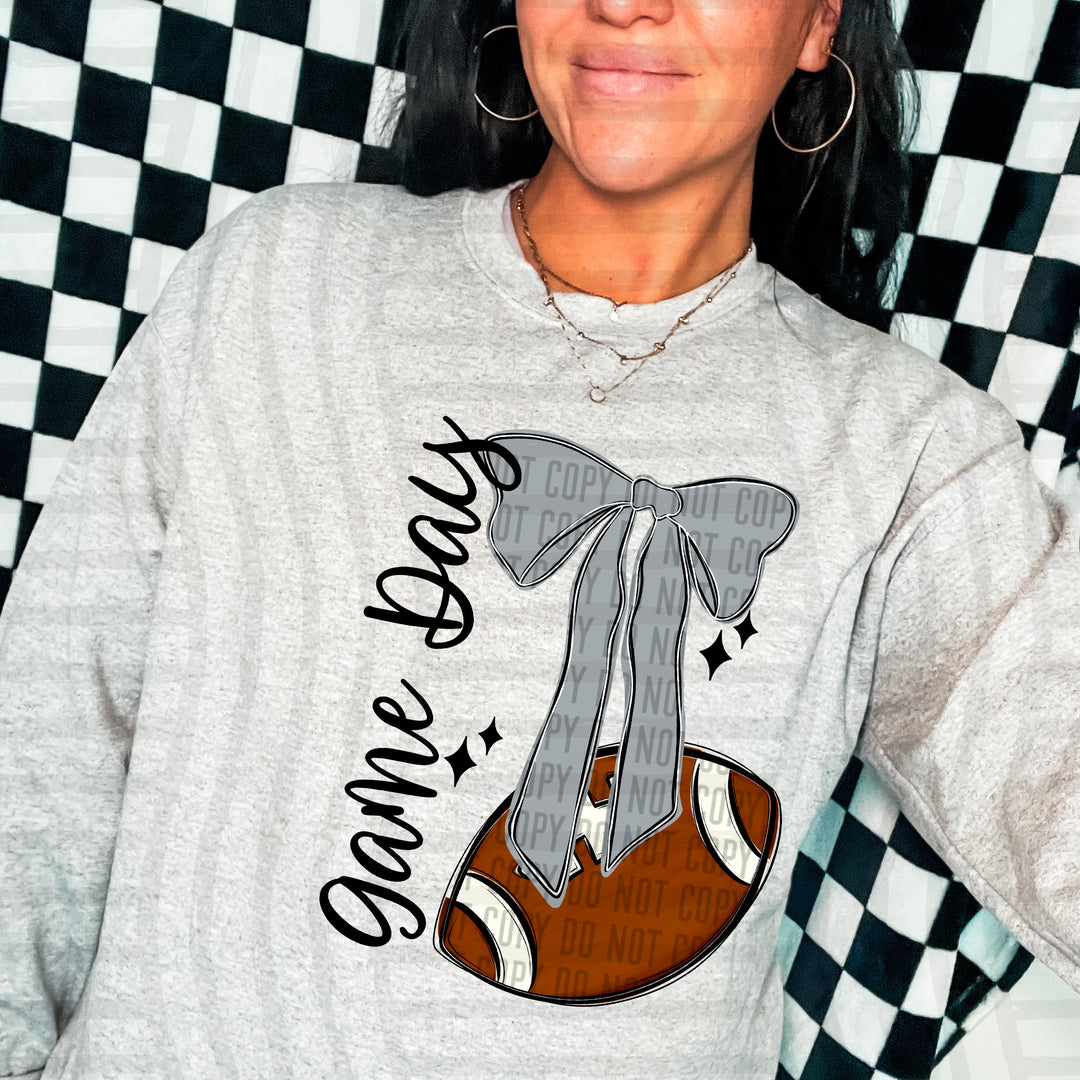 Football & Bow DTF Print