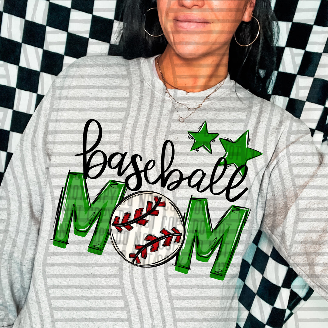 Sports Mom Baseball DTF Print