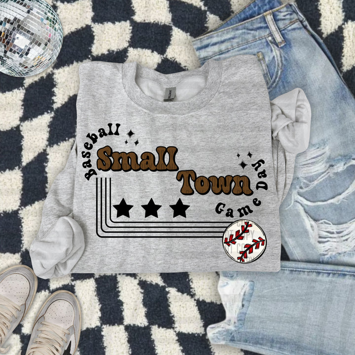 Small Town Baseball DTF Print