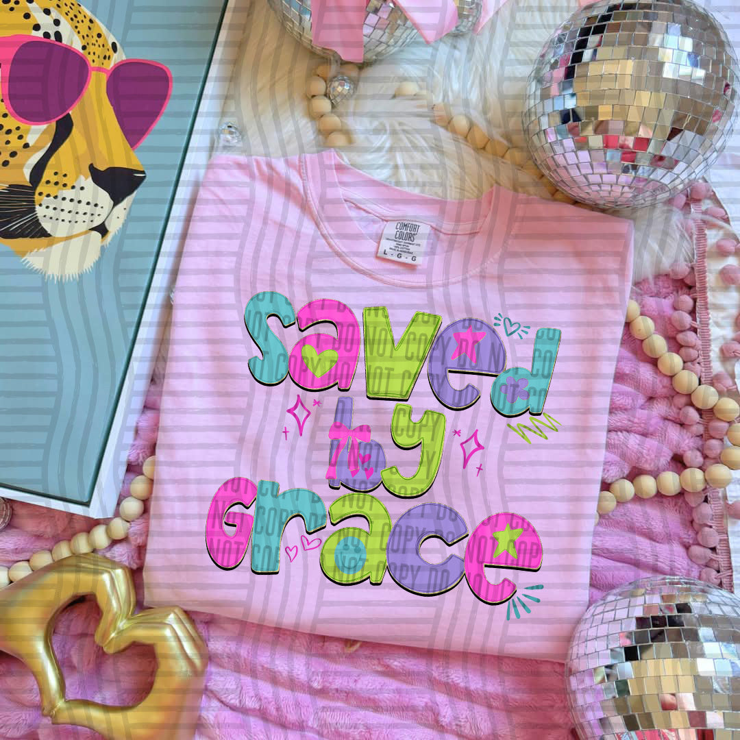Saved By Grace DTF Print
