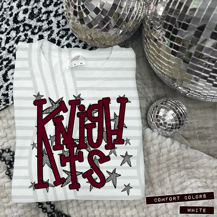 Maroon Staggered DTF Print