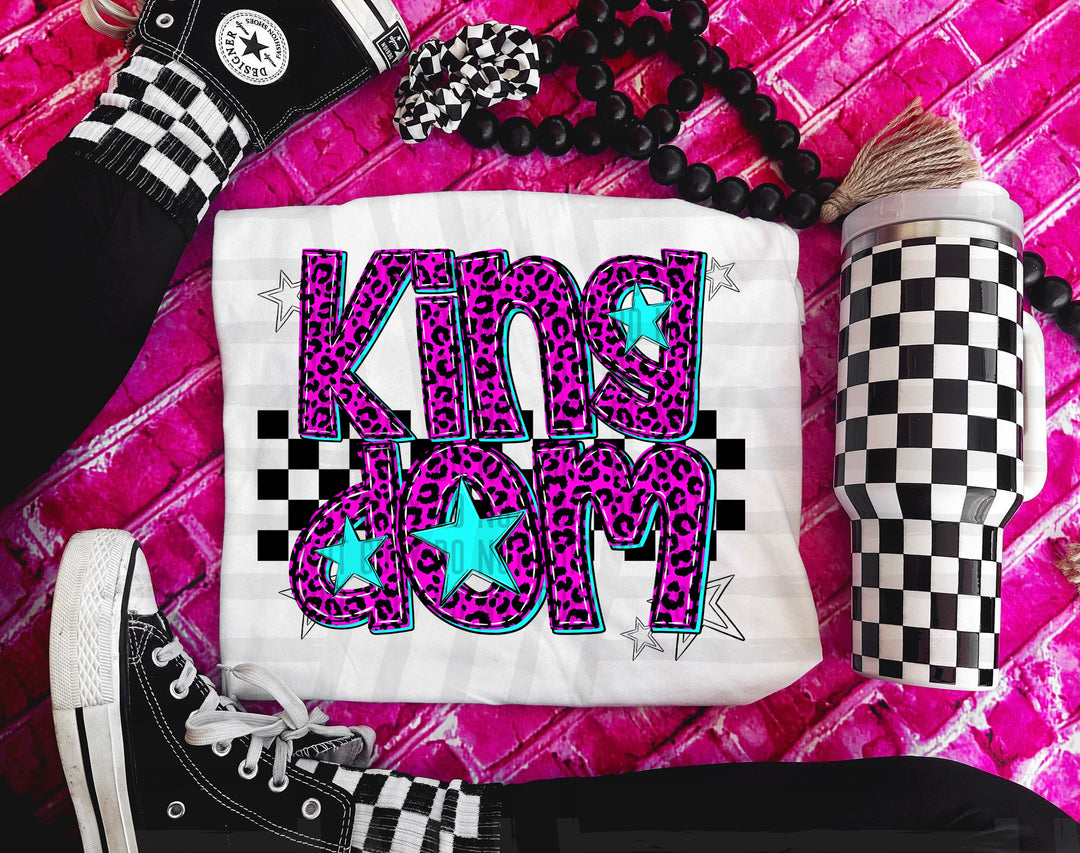 Pink Neon Leopard DTF Print