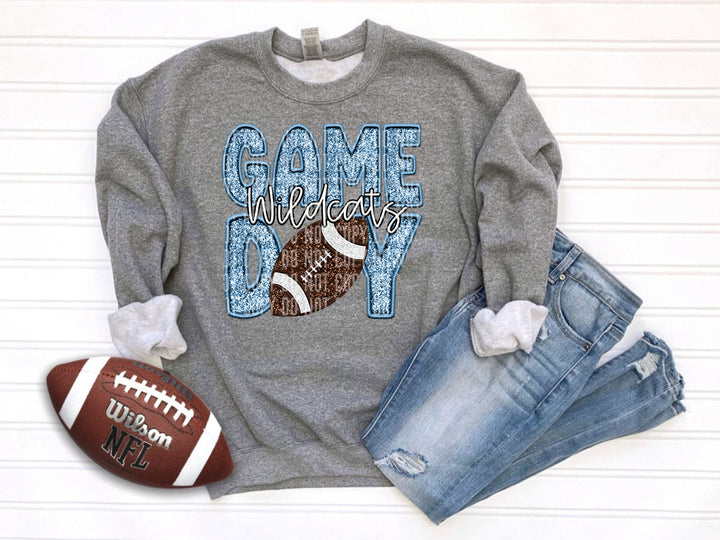 Light Blue Football DTF Print