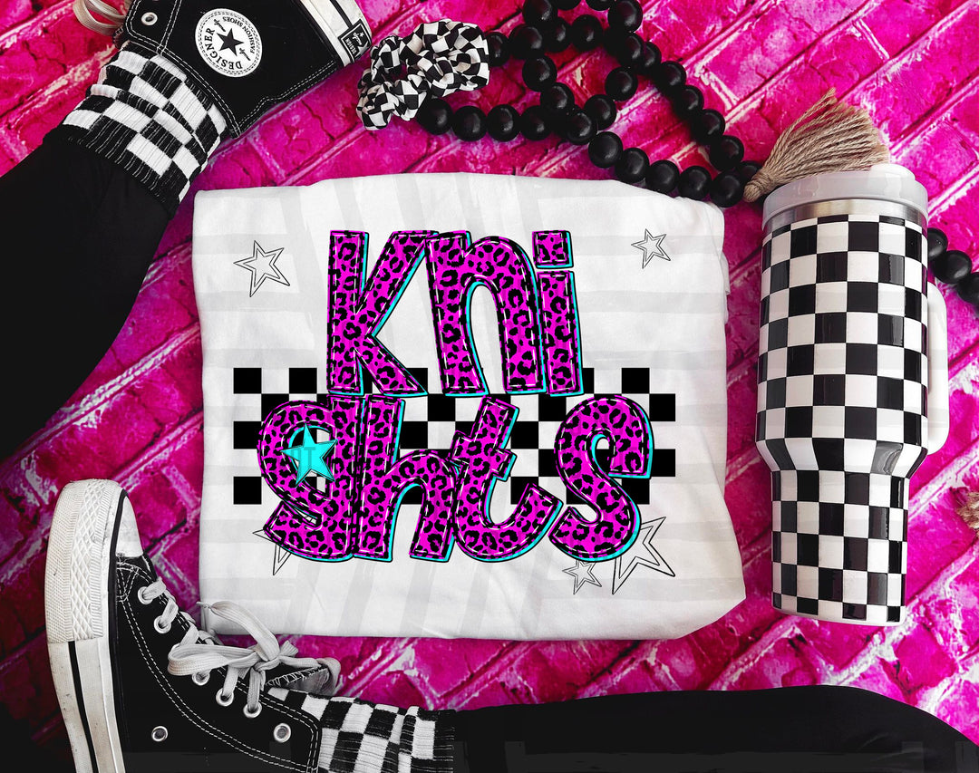 Pink Neon Leopard DTF Print
