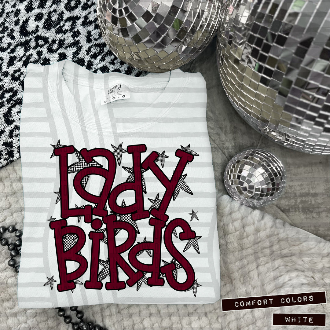 Maroon Staggered DTF Print