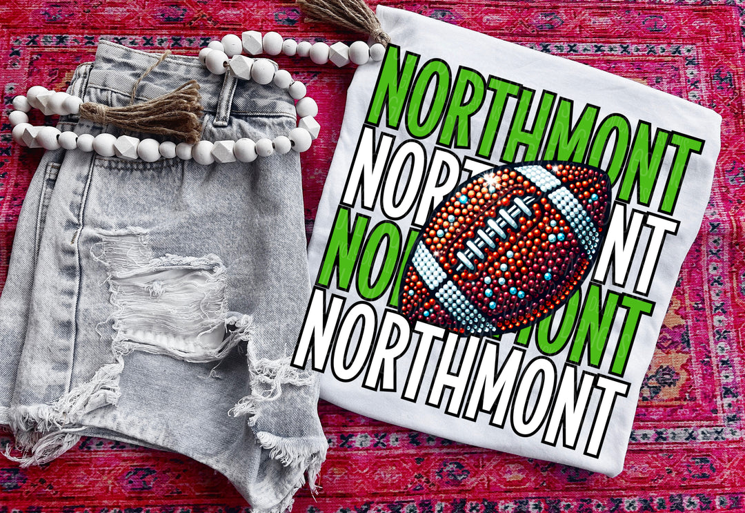 Northmont Football (Green and white) DTF Print