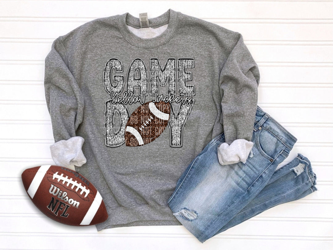 Grey Football DTF Print