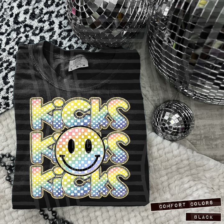 Rainbow Smiley Triple Stack DTF Print