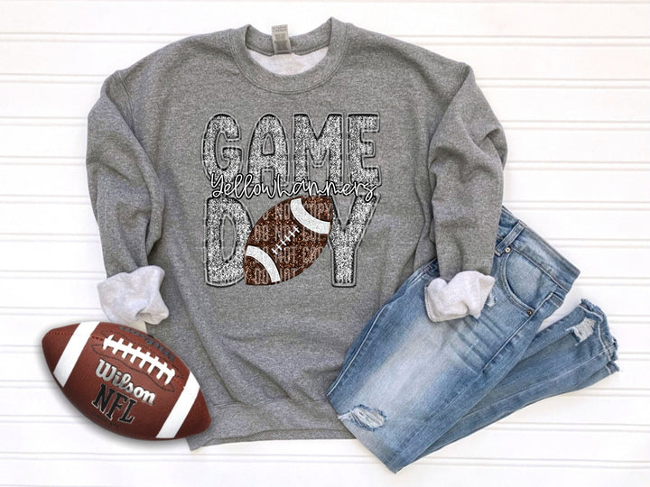 Grey Football DTF Print