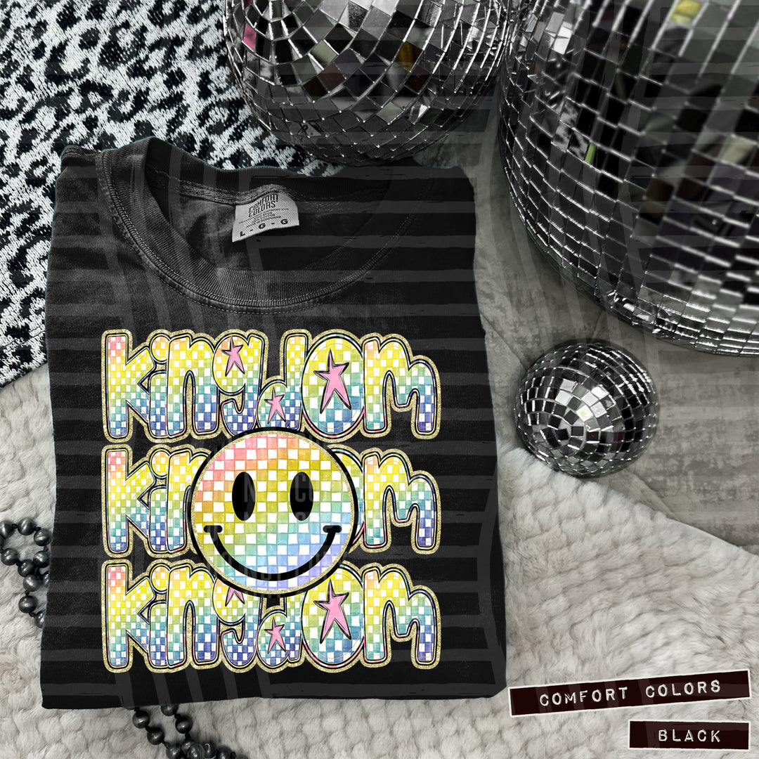 Rainbow Smiley Triple Stack DTF Print