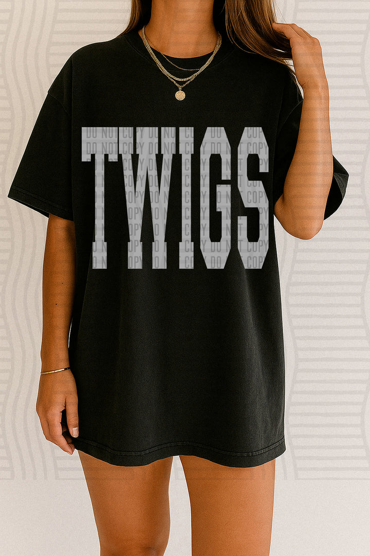 Oversized Stretched Grayscale DTF Print
