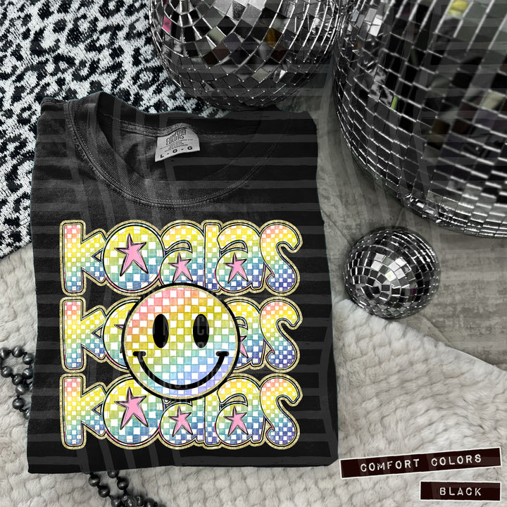 Rainbow Smiley Triple Stack DTF Print