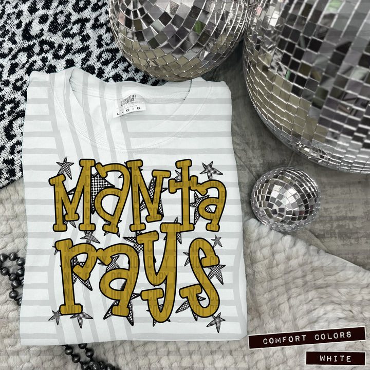 Gold Staggered DTF Print