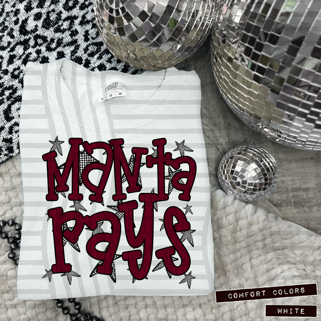 Maroon Staggered DTF Print