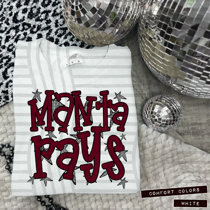 Maroon Staggered DTF Print