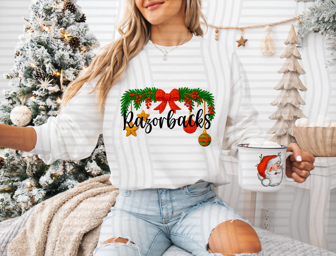 Christmas Wreath Mascots DTF Print