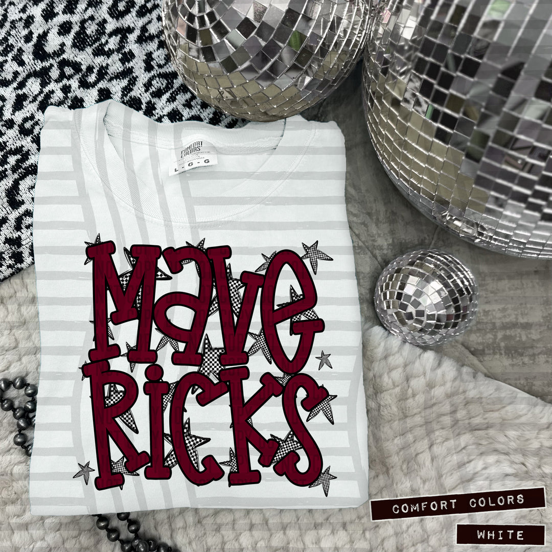 Maroon Staggered DTF Print