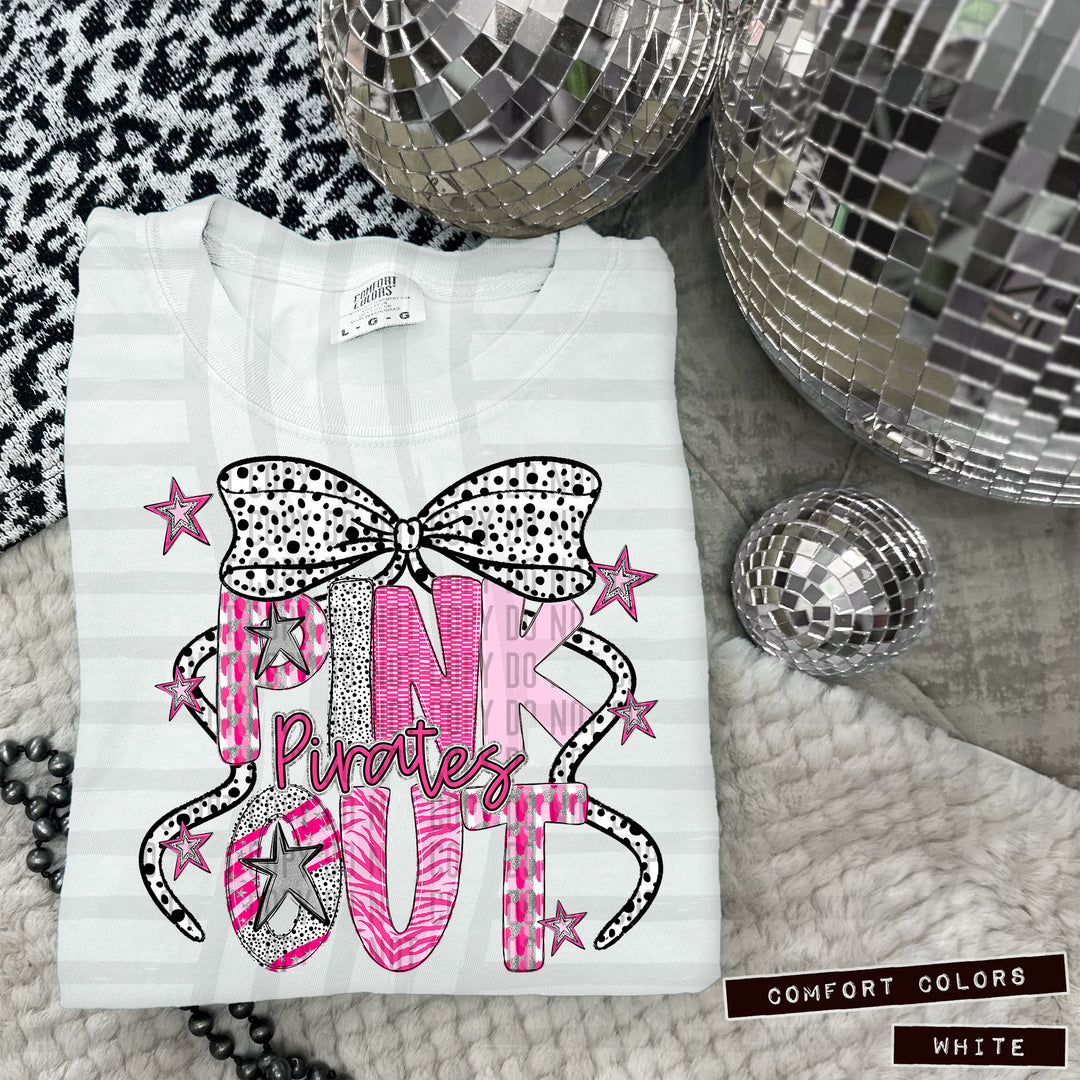 Pink Out Silver DTF Print