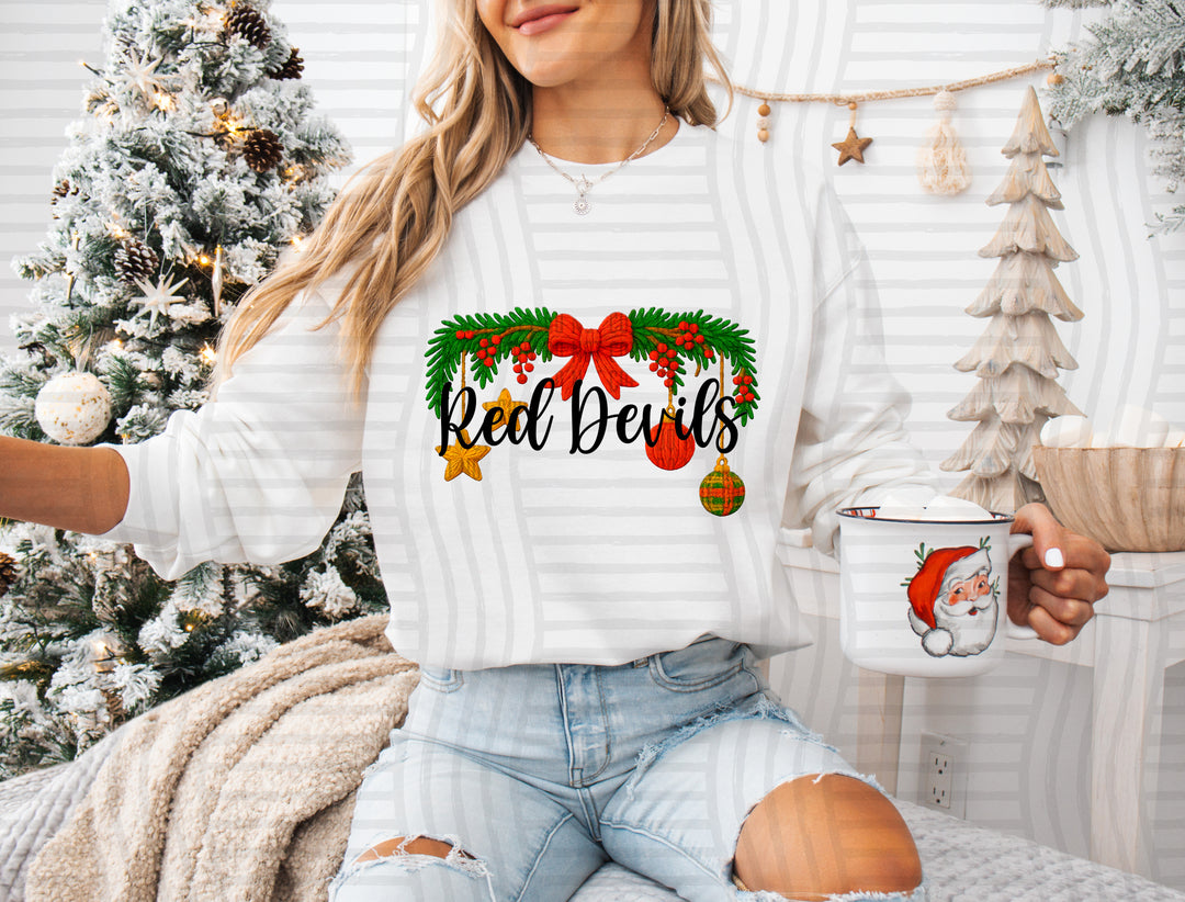 Christmas Wreath Mascots DTF Print