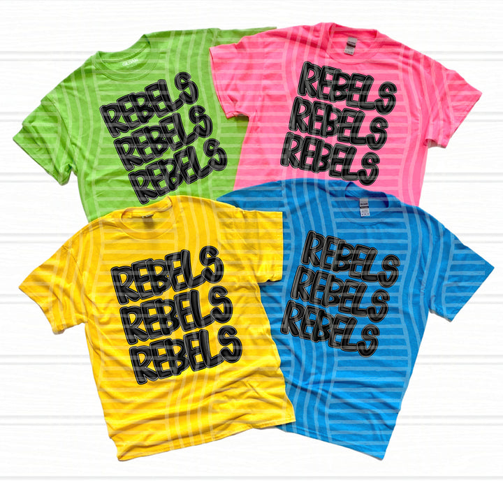 Black Stacked DTF Print