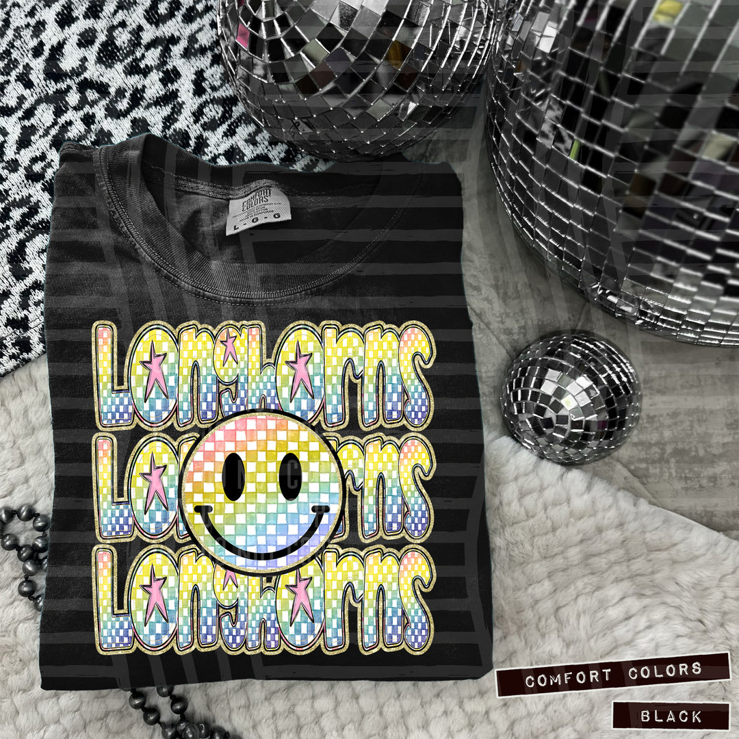Rainbow Smiley Triple Stack DTF Print
