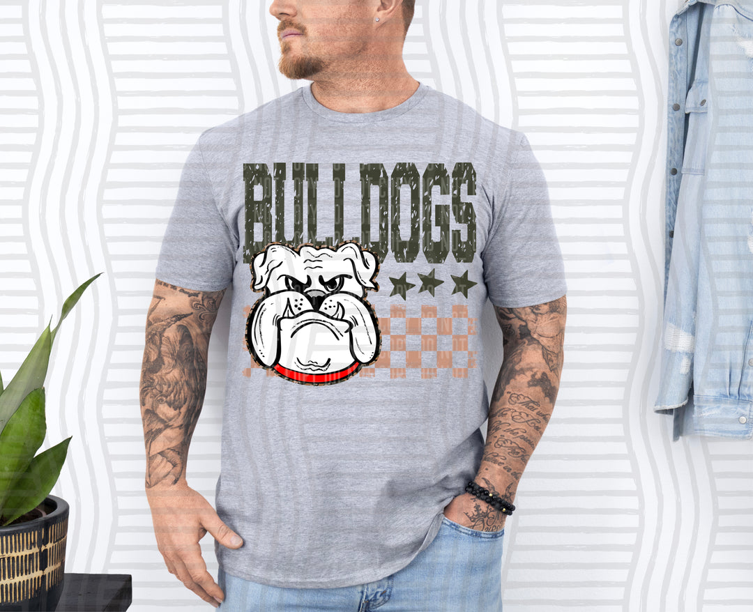 Camo Mascot Heads DTF Print