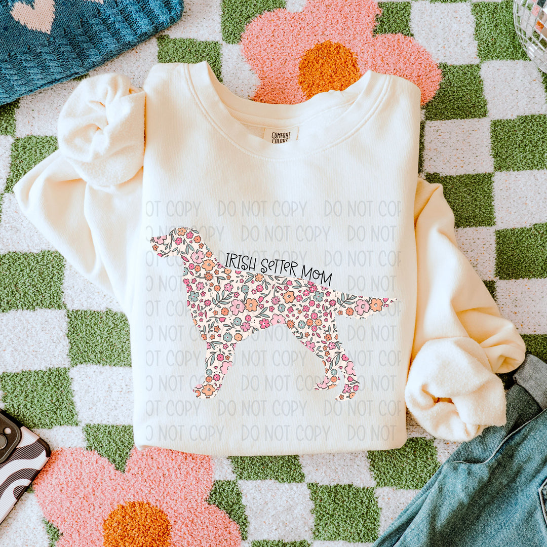 Dog Mom Floral DTF Print