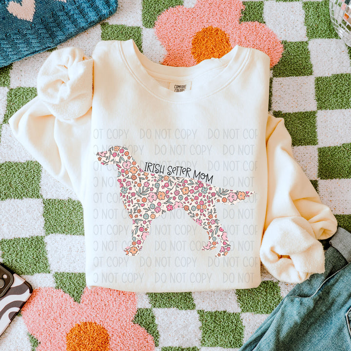 Dog Mom Floral DTF Print
