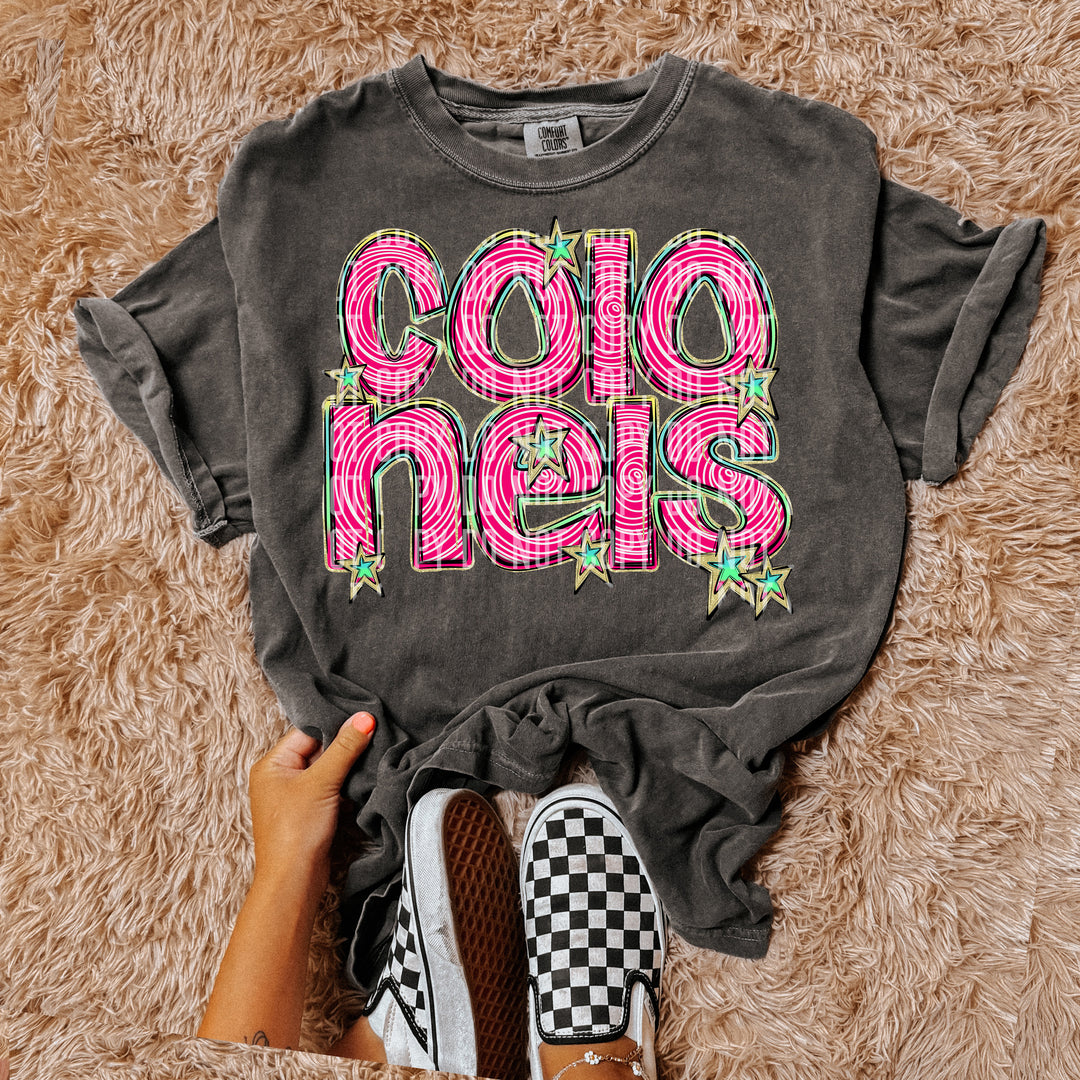 Pink Swirls DTF Print