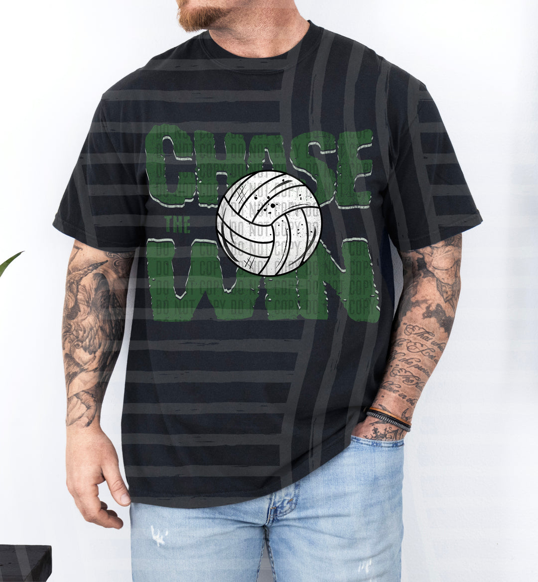 Chase The Win volleyball DTF Print