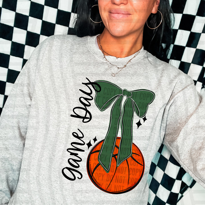 Basketball & Bow DTF Print
