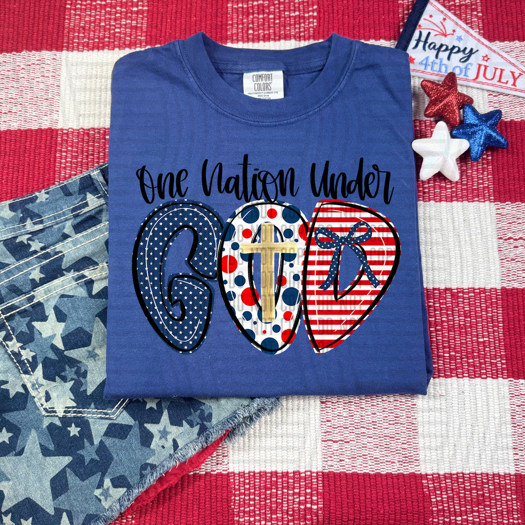 One Nation Under God DTF Print