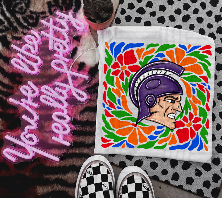 Retro Floral Mascot Heads DTF Print