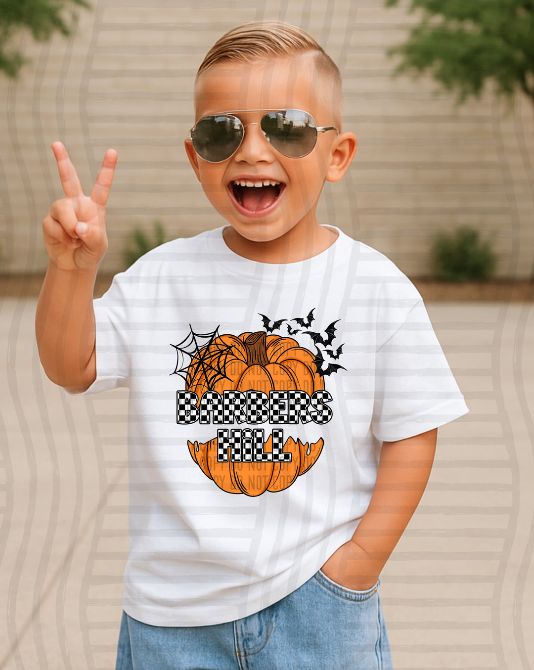 Pumpkin Checks Mascots DTF Print