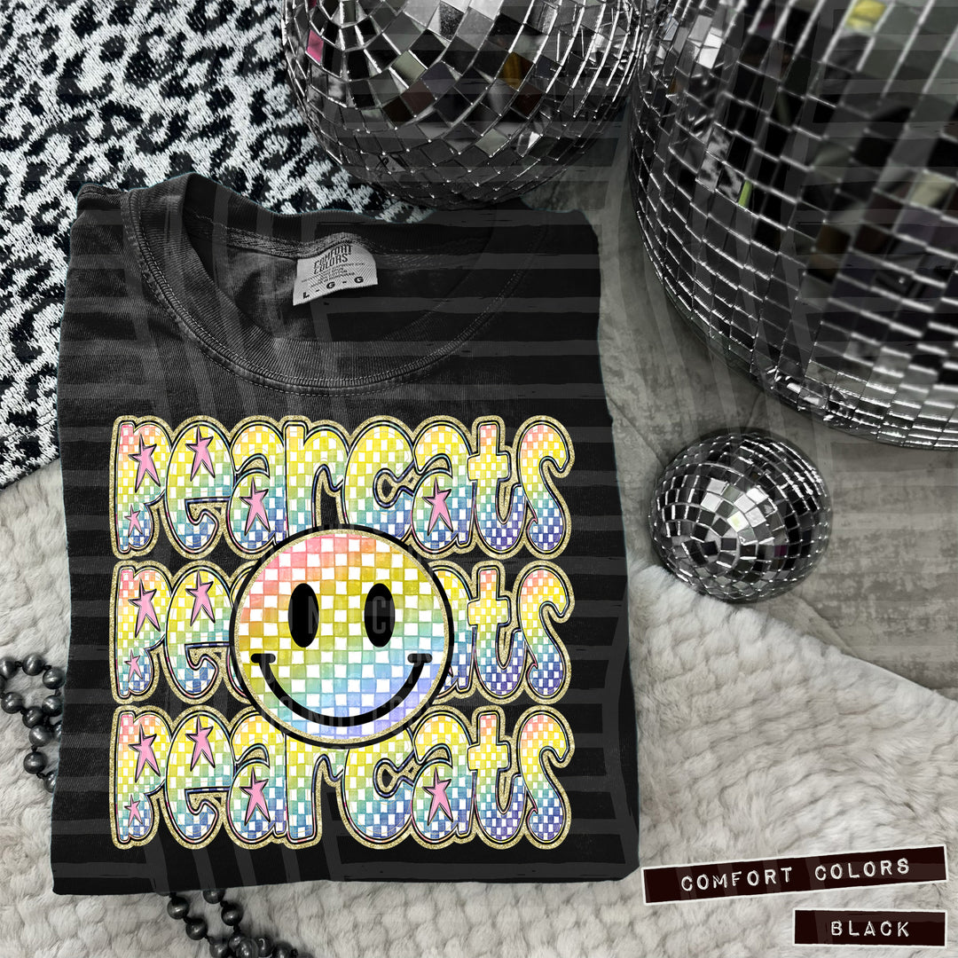 Rainbow Smiley Triple Stack DTF Print