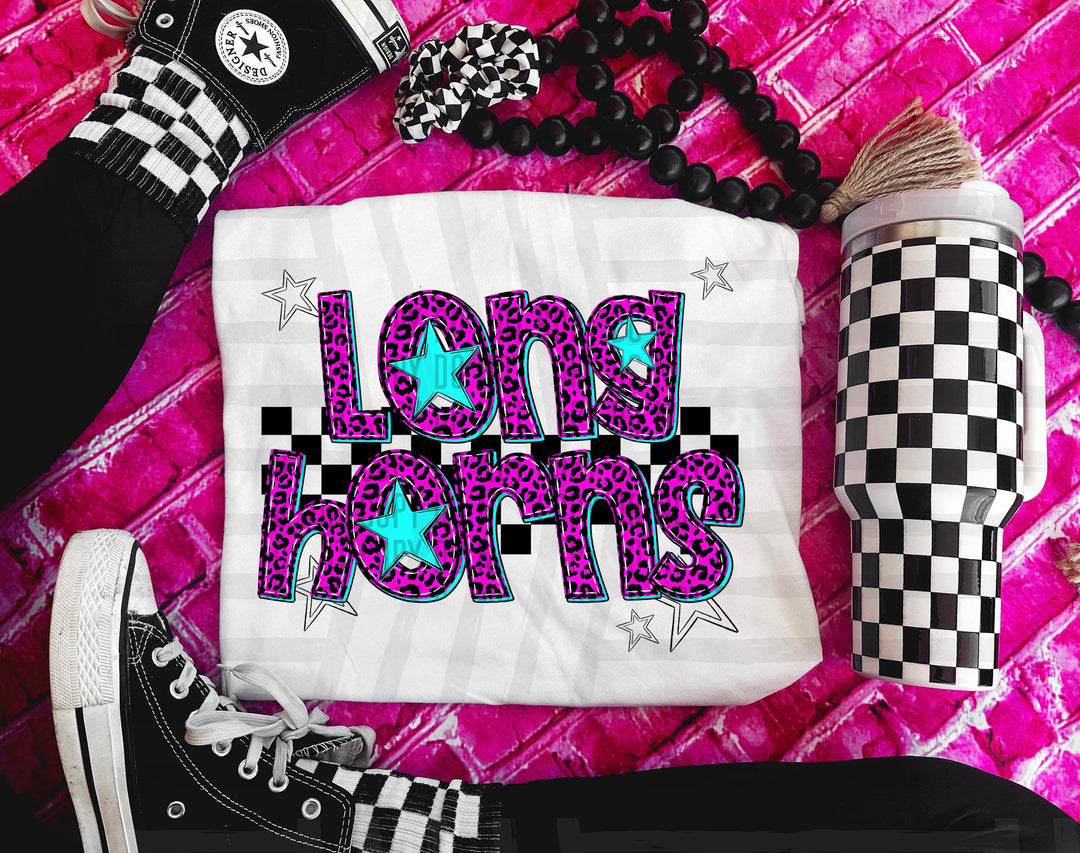Pink Neon Leopard DTF Print