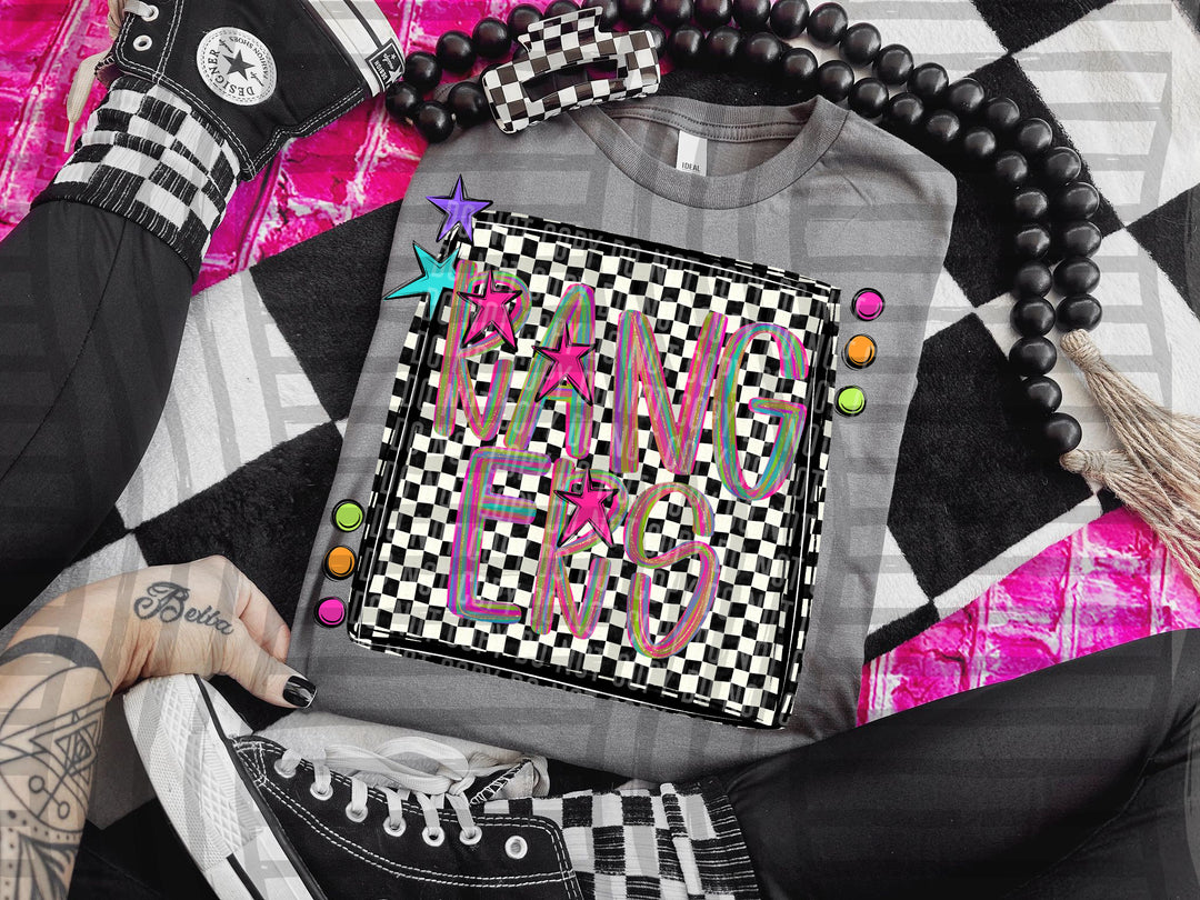 Pink Brushstroke Preppy DTF Print