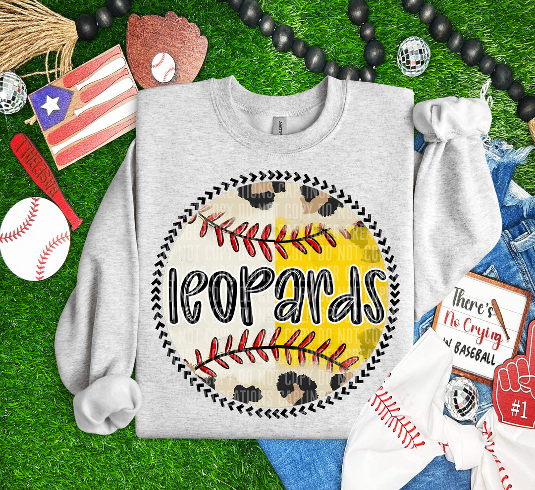 Half Baseball/Softball Round DTF Print