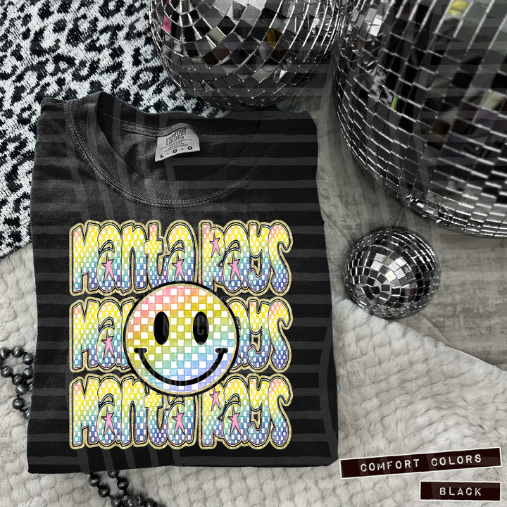 Rainbow Smiley Triple Stack DTF Print