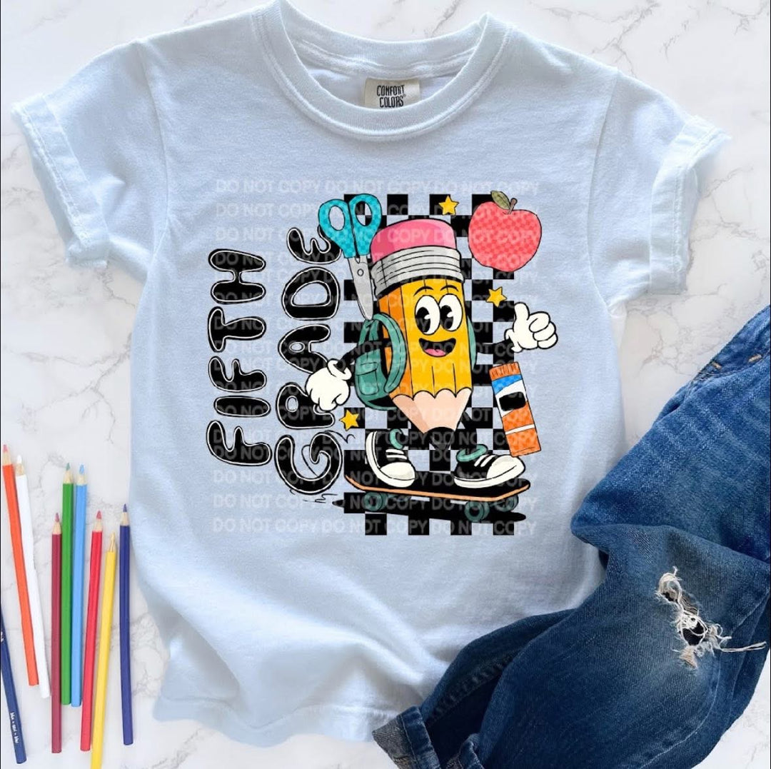Off To School Grade Levels DTF Print