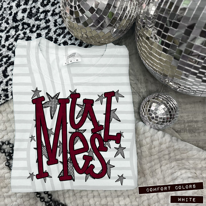 Maroon Staggered DTF Print