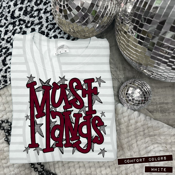Maroon Staggered DTF Print