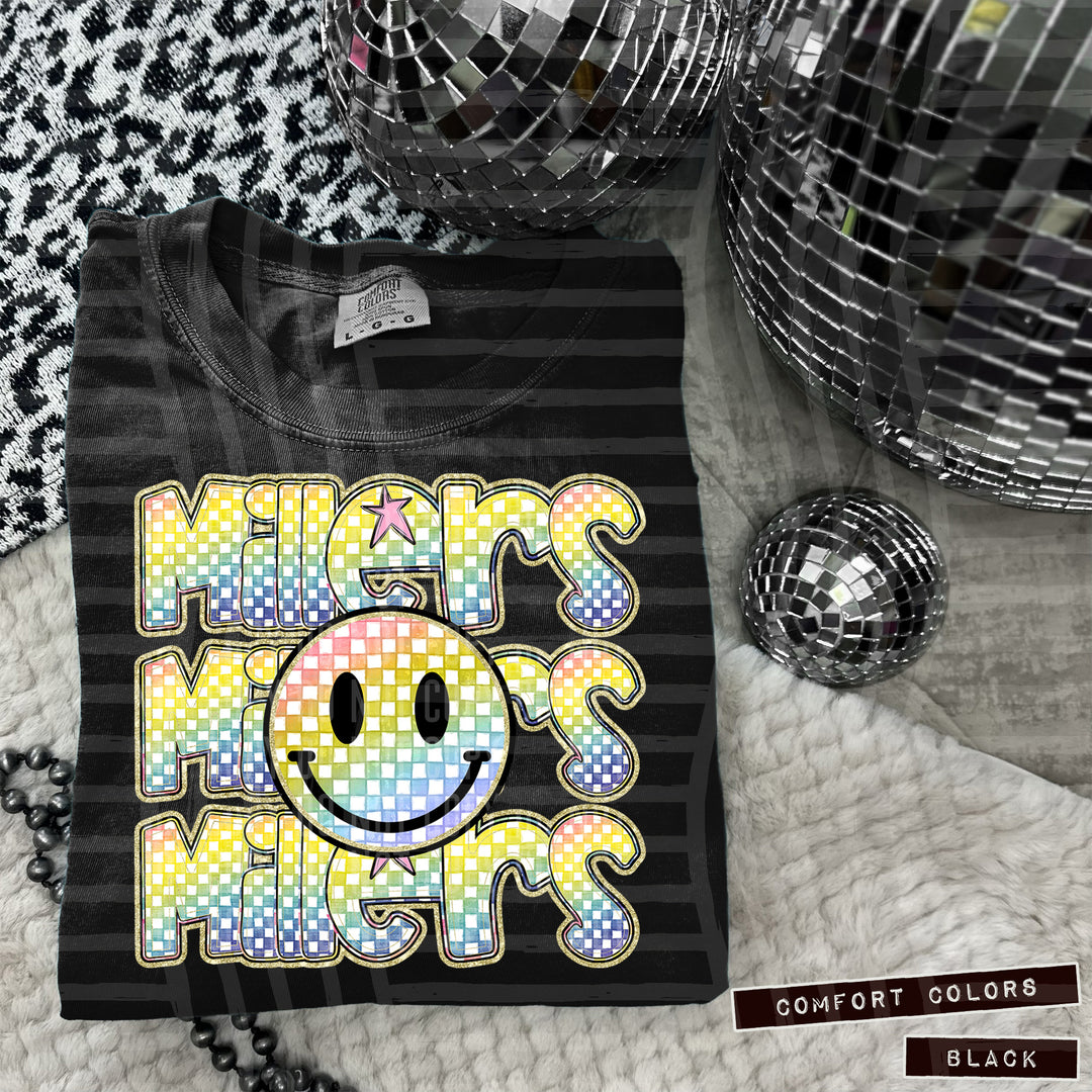 Rainbow Smiley Triple Stack DTF Print